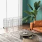 Parque de Juegos para Perros 8 Paneles 76x71 cm Plegables Jaula Metálica para Mascotas con Puerta para Jardín Patio Exterior Neg