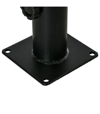 Soporte de Parasol para Suelo de Cemento con 2 Botones de Bloqueo y 4 Tornillos de Expansión Base de Sombrilla para Palo de Para