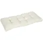Cojín para Banco de 2 Plazas para Interior y Exterior con 8 Puntadas para Sillas Sofás 110x48x8 cm Crema