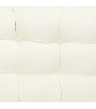 Cojín para Banco de 2 Plazas para Interior y Exterior con 8 Puntadas para Sillas Sofás 110x48x8 cm Crema