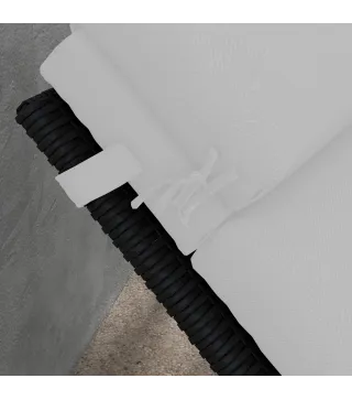 Cojín para Tumbona de Algodón 196x63x6 cm con Tela Hidrófuga Cojín de Asiento y Respaldo Gris Claro