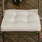 Conjunto de Cojines para Sillas de Comedor y Jardín Impermeable con 2 Amarres de Fijación 42x42x5 cm Crema