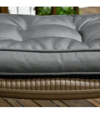 Conjunto de Cojines para Sillas de Comedor y Jardín Impermeable con 2 Amarres de Fijación 42x42x5 cm Gris Oscuro