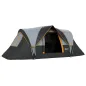 Tienda de Acampada para 5-6 Personas Impermeable 3000mm+ con Bolsa de Transporte y Gancho 455x220x180 cm Gris