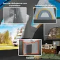 Tienda de Acampada para 5-6 Personas Impermeable 3000mm+ con Bolsa de Transporte y Gancho 455x220x180 cm Gris