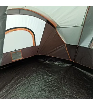 Tienda de Acampada para 5-6 Personas Impermeable 3000mm+ con Bolsa de Transporte y Gancho 455x220x180 cm Gris