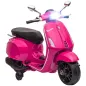 Moto Eléctrica para Niños de +3 Años con Licencia Vespa con USB MP3 Luz LED Radio FM Velocidad 3 km/h Carga 35kg Rosa