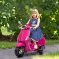 Moto Eléctrica para Niños de +3 Años con Licencia Vespa con USB MP3 Luz LED Radio FM Velocidad 3 km/h Carga 35kg Rosa