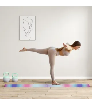 Barra de Equilibrio Gimnasia Plegable 236 cm Barra de Gimnasia Artística para Niños Entrenamiento en Casa Multicolor