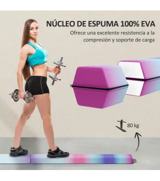 Barra de Equilibrio Gimnasia Plegable 236 cm Barra de Gimnasia Artística para Niños Entrenamiento en Casa Multicolor