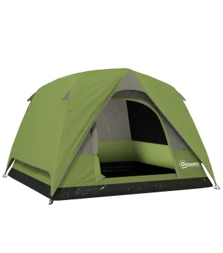 Tienda de Camping para 4 Personas Impermeable Fácil Instalación y Bolsa de Transporte Incluida 200x200x135 cm Verde