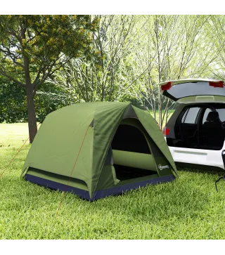 Tienda de Camping para 4 Personas Impermeable Fácil Instalación y Bolsa de Transporte Incluida 200x200x135 cm Verde