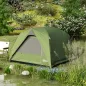 Tienda de Camping para 4 Personas Impermeable Fácil Instalación y Bolsa de Transporte Incluida 200x200x135 cm Verde