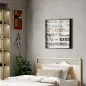 Vitrina de Pared de Madera con Estantes Ajustables y 2 Puertas Correderas de Cristal 80x9,5x83 cm Negro