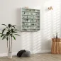 Vitrina de Pared de Madera con Estantes Ajustables y 2 Puertas Correderas de Cristal 80x9,5x83 cm Blanco