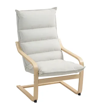 Sillón de Salón Moderno con Respaldo Alto Acolchado Patas de Madera y Tapizado en Terciopelo 67x83x105 cm Crema