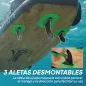 Tabla Paddle Surf Hinchable SUP Extra Largo de 335 cm con Asiento Remo Convertible Aletas Bomba y Mochila Carga 180 kg