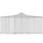 Gallinero para Exterior Grande 4x3x1,97 m 12 m² Gallinero de Acero Galvanizado con Puerta con Doble Cierre Plata