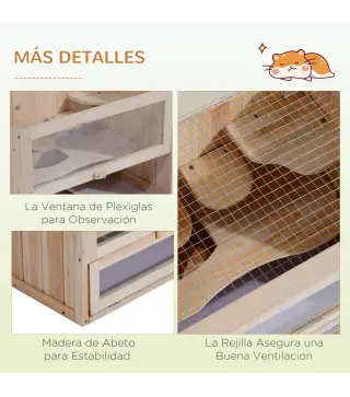 Jaula Madera para Hámster