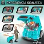 Juego Infantil de Motor con Herramientas 61 Piezas Volante Bocina Faros Caja de Almacenaje y Ruedas 40x39x47 cm Turquesa