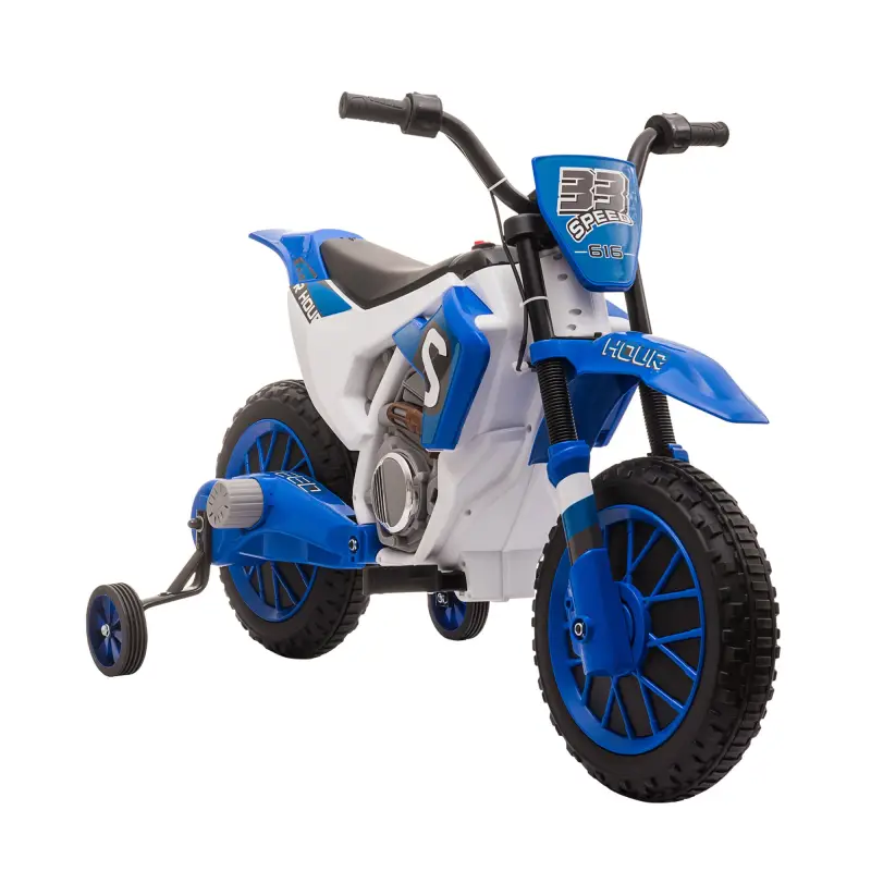 Moto Eléctrica para Niños de +3 Años 12V Moto de Juguete Infantil con 2 Ruedas de Equilibrio Velocidad 3-8 km/h Arranque Suave 1