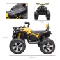 Quad Eléctrico para Niños 12V, Quad para Niños de 3–5 Años con 2 Motores, Velocidad 3–8 km/h, Música, Faros LED, MP3, USB, Tarje