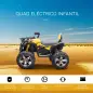 Quad Eléctrico para Niños 12V, Quad para Niños de 3–5 Años con 2 Motores, Velocidad 3–8 km/h, Música, Faros LED, MP3, USB, Tarje