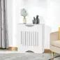 Cubre Radiador 78x19x82 cm Cubierta de Radiador de MDF Moderno con Estante Carga 10 kg y Dispositivo Antivuelco para Sala de Est