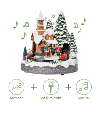 Pueblo en Invierno de Navidad