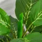 Planta Artificial Hoja Perenne Altura 95 cm con 33 Hojas Realistas en Maceta de Cemento Árbol Artificial para Interior Decoració