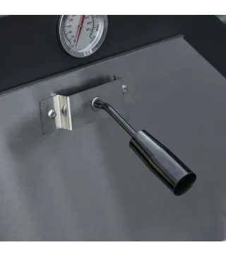 Horno de Pizza de Leña con 2 Capas Horno Exterior con Ruedas Cajón Estante de Almacenamiento 64x54x160 cm Negro