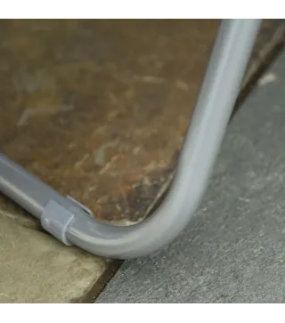 2 Tumbonas de Jardín de Acero con Cojín Acolchado Respaldo Ajustable y Reposapiés 60x75x66-102 cm Azul y Blanco