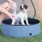 Piscina Plegable para Perros Gatos Ø100x30 cm Bañera Portátil para Mascotas PVC Antideslizante Múltiples Usos Color Azul Piscina Plegable para Perros Gatos Ø100x30 cm Bañera Portátil para Mascotas PVC Antideslizante Múltiples Usos Color Azul