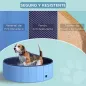 Piscina Plegable para Perros Gatos Ø100x30 cm Bañera Portátil para Mascotas PVC Antideslizante Múltiples Usos Color Azul Piscina Plegable para Perros Gatos Ø100x30 cm Bañera Portátil para Mascotas PVC Antideslizante Múltiples Usos Color Azul