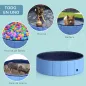 Piscina Plegable para Perros Gatos Ø100x30 cm Bañera Portátil para Mascotas PVC Antideslizante Múltiples Usos Color Azul