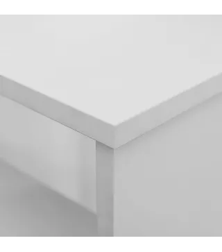 Escritorio Esquinero Giratorio, 120x110 cm, Escritorio en L, Mesa de Escritorio con Estantes, para Oficina en Casa, Estudio, Hog