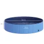 Piscina Plegable para Perros Gatos Ø140x30 cm Bañera Portátil para Mascotas PVC Antideslizante Múltiples Usos Color Azul