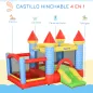 Castillo Hinchable para Niños con Tobogán Cama de Salto Inflador y Bolsa de Transporte para Interior y Exterior 280x260x210 cm M