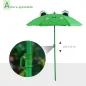 Set de Mesa y Sillas Infantil de Jardín Conjunto de Picnic Plegable para Niños Juego de Mesa con Sombrilla Ajustable en Altura d