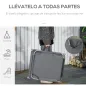 Tumbona de Jardín Plegable con Respaldo Ajustable en 5 Posiciones Carga 120 kg para Terraza Piscina 187x55x24 cm Gris
