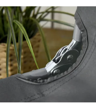 Tumbona de Jardín Plegable con Respaldo Ajustable en 5 Posiciones Carga 120 kg para Terraza Piscina 187x55x24 cm Gris