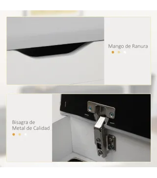 Armario Zapatero para Almacenamiento Banco de Zapatero con Asiento Estantes Cajón y Cojín Dos Niveles para Entrada y Recibidores