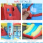 Castillo Hinchable para Niños +3 Años con 2 Toboganes Piscina y Zona de Salto 330x265x185 cm Multicolor