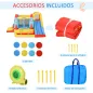 Castillo Hinchable para Niños +3 Años con 2 Toboganes Piscina y Zona de Salto 330x265x185 cm Multicolor