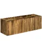 Jardinera de Madera Jardinera Elevada para Cultivos Verduras Flores en Patio Balcón Terraza 120x40x40 cm Carbonizada