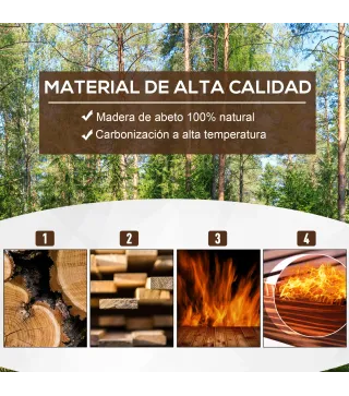 Jardinera de Madera Jardinera Elevada para Cultivos Verduras Flores en Patio Balcón Terraza 120x40x40 cm Carbonizada