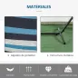 Hamaca con Soporte 310x117cm para Camping con Altura Ajustable y Bolsa de Transporte Carga 120 kg Rayas Azul y Blanco