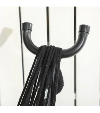 Hamaca con Soporte 310x117cm para Camping con Altura Ajustable y Bolsa de Transporte Carga 120 kg Rayas Azul y Blanco