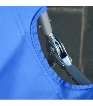 Tumbona de Jardín Plegable con Respaldo Ajustable en 5 Posiciones Carga 120 kg para Terraza Piscina 187x55x24 cm Azul