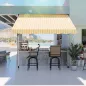 Toldo Manual Retráctil 300x150x170-280 cm con Altura Ajustable Manivela y Protección Solar para Terraza Naranja Toldo Manual Retráctil 300x150x170-280 cm con Altura Ajustable Manivela y Protección Solar para Terraza Naranja